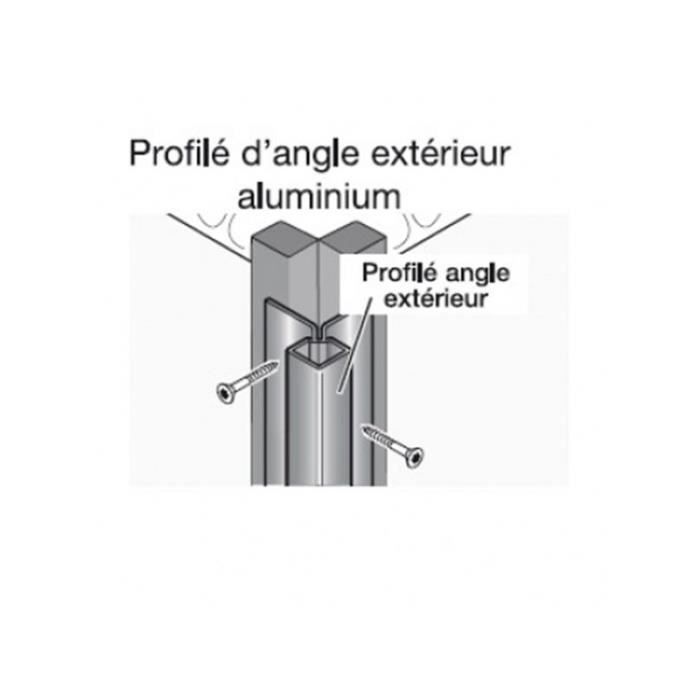 Profil D Angle Alu Exterieur Pour Bardage L 270 Cm L 4 3 Cm