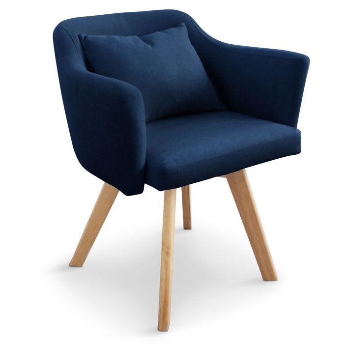Chaise Fauteuil Scandinave Bleu