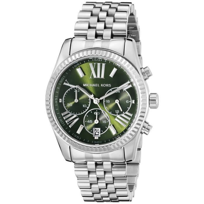Michael Kors Lexington Silver tone Watch Mk6222 CBM72 Cdiscount Bijouterie