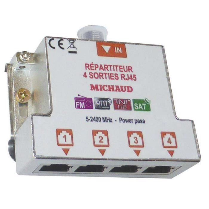 REPARTITEUR Gr2 TV 4 SORTIES RJ45 MICHAUD LB024 - repartiteur tv, avis et  prix pas cher - Cdiscount