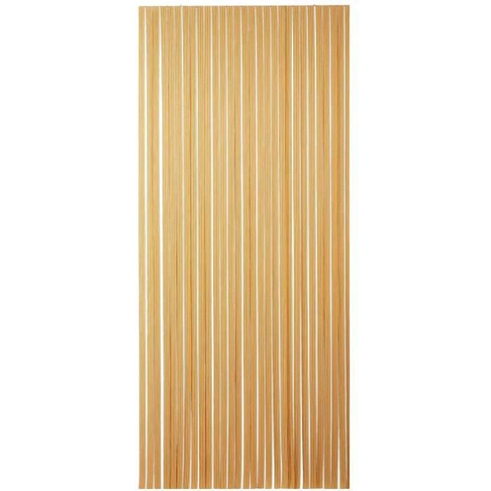 Rideau de porte Tahiti PVC 90x220 cm - brun, beige