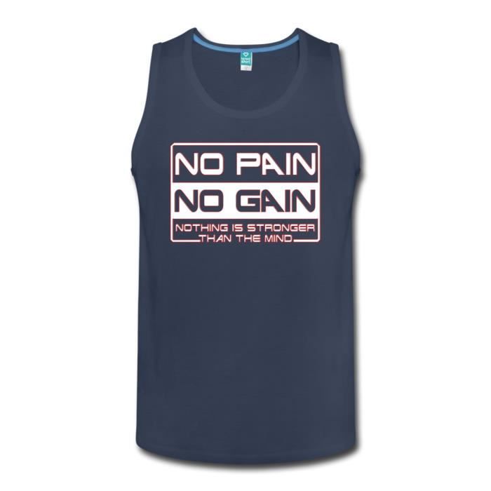 Vêtement Fitness Coton Débardeur No Pain No Gain - 100% Coton