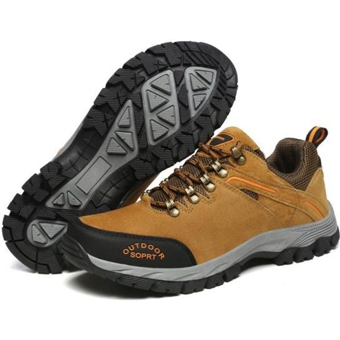 Noir Marron 41-47 Trekking Alpinisme Bottes de Randonnée Montagne Imperméables Chaussures de Randonnée Homme Maintien Confort Respirant
