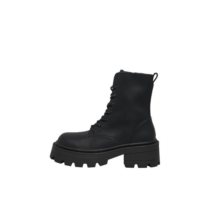 Bottes femme Only Banyu-3 noir 36 Lacet Doublure PU