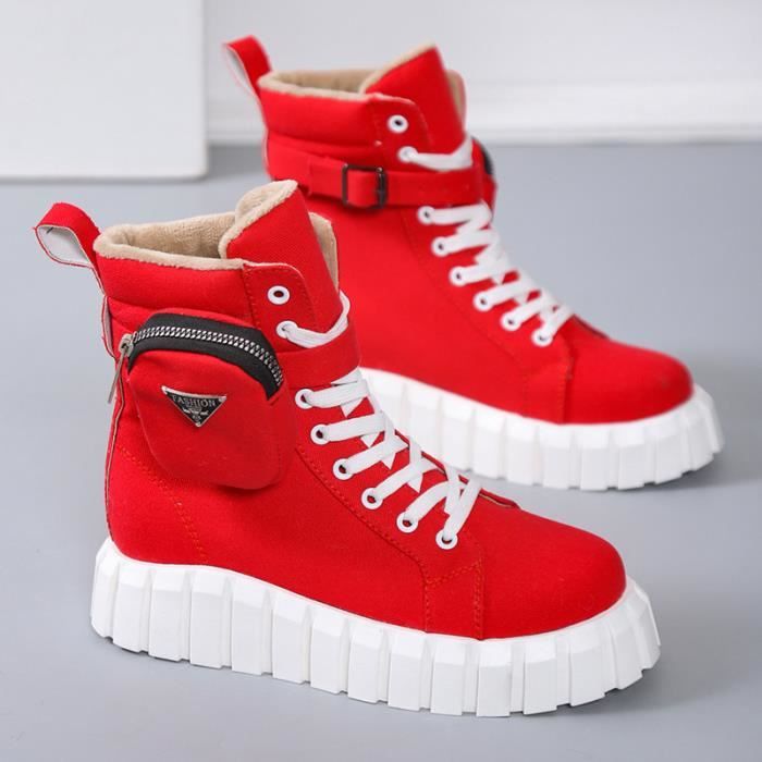 Basket compensée rouge hot sale
