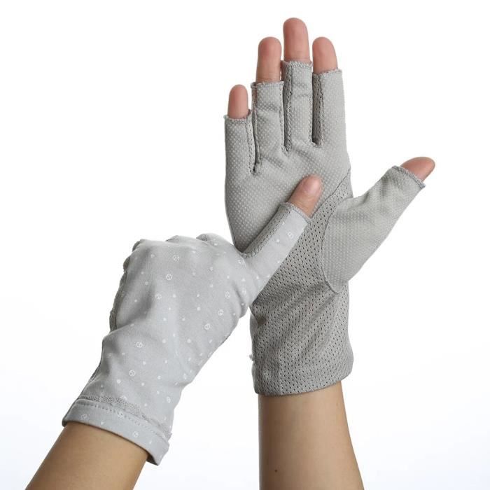 Rocky Green Gants UV Femme UPF50+ - Gants Protection Solaire Écran Tactile Pour Conduite Et Cyclisme, Maille Respirante