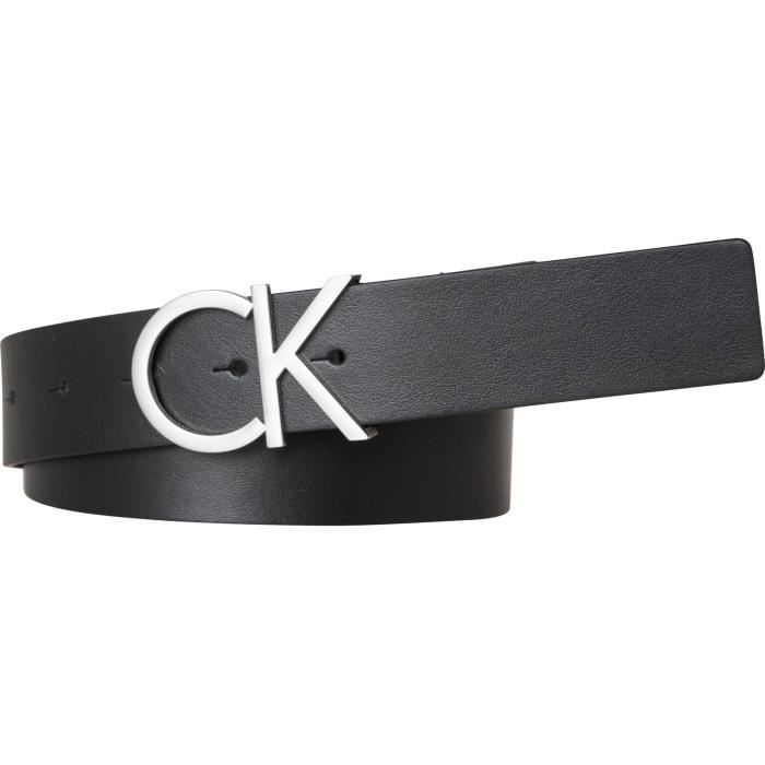 Calvin Klein CK Logo Adjustable Belt 3.5 W90 Black - raccourcie [48060]