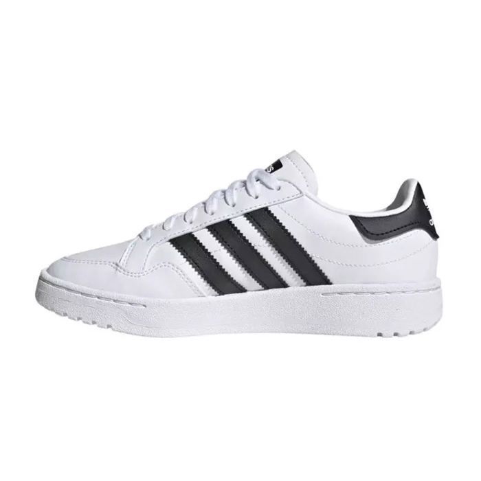 adidas Originals Team Court J Black/White Leather - Trainers Shoes -  Awesome Shoes