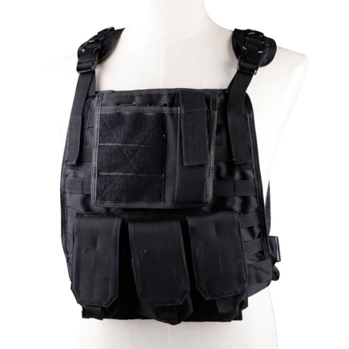 Gilet Airsoft Multifonctionnel Molle Réglable Et Léger, Gilet