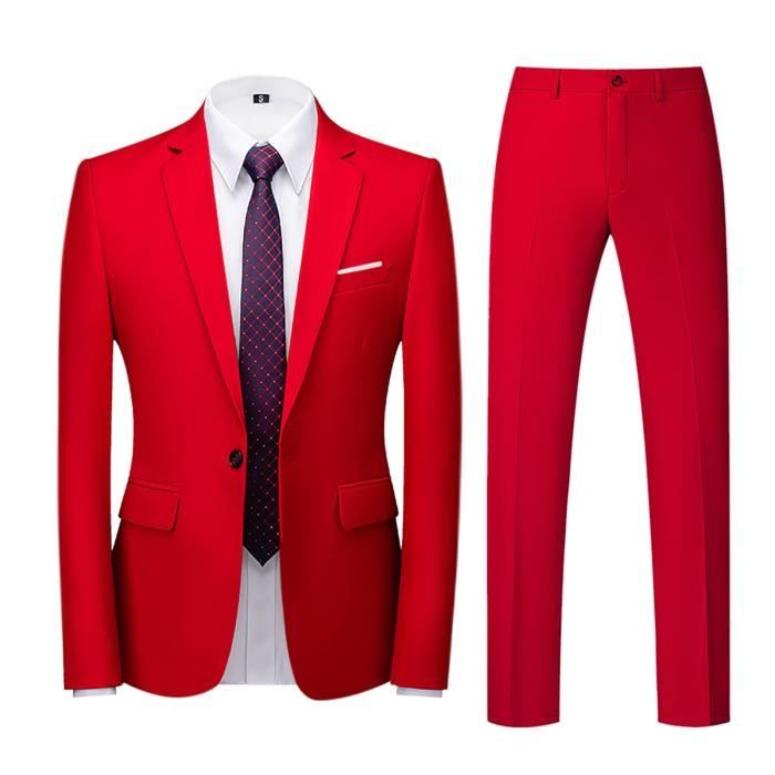 Veste costume homme best sale rouge