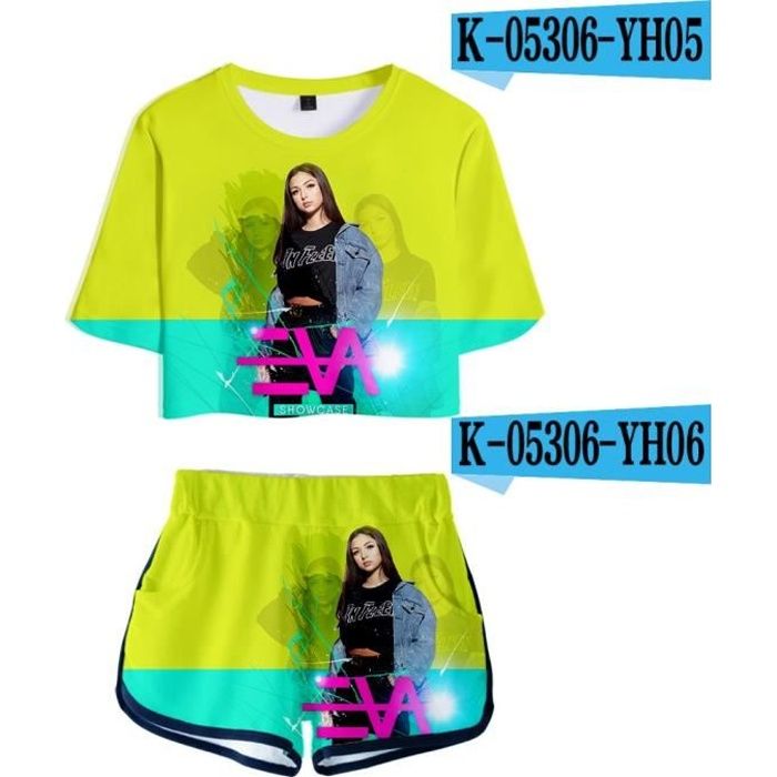 Sportswear Eva Queen ensemble 2 pieces pour femmes t shirt Sexy et decontracte mode Kawaii Style Preppy Type YH05YH06 Blanc Cdiscount Pret a Porter