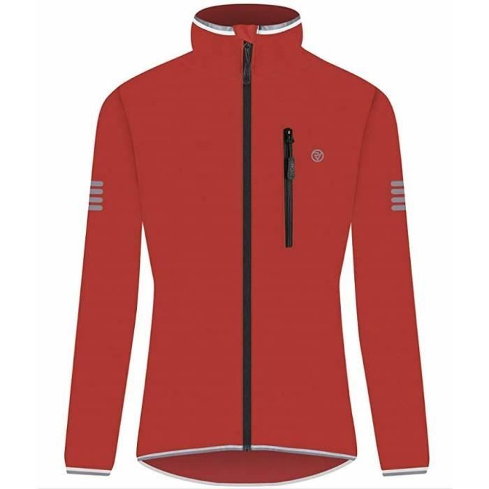 veste de cyclisme imperméable réfléchissante haute visibilité proviz - rouge - xl
