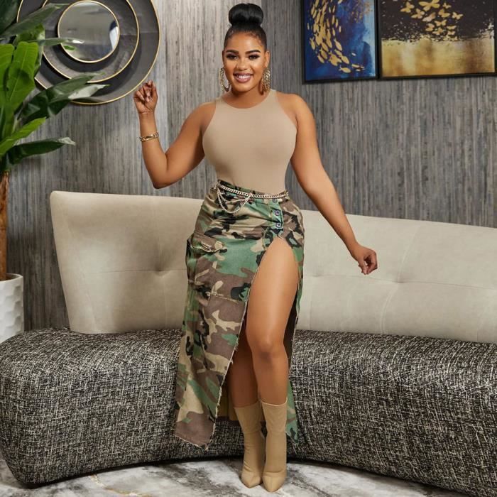 Jupe camouflage femme discount