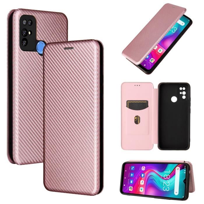 Coque Portefeuille En Cuir PU + Film Verre Trempé 9H Pour Doogee S200X - Noir ZT-LTW