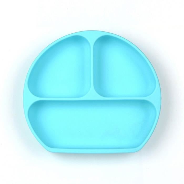 L/ÄSSIG Assiette en bois pour assiettes Assiette en bambou pour enfants avec ventouse en silicone Little Chums Cat