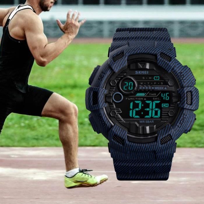 Montre Homme Sport Numérique Hommes Montres Reloj Hombre Deux Temps Chrono  Réveil Horloge Mode MONTRE OUTDOOR - MONTRE MARINE , - Achat/vente montre -  Cdiscount