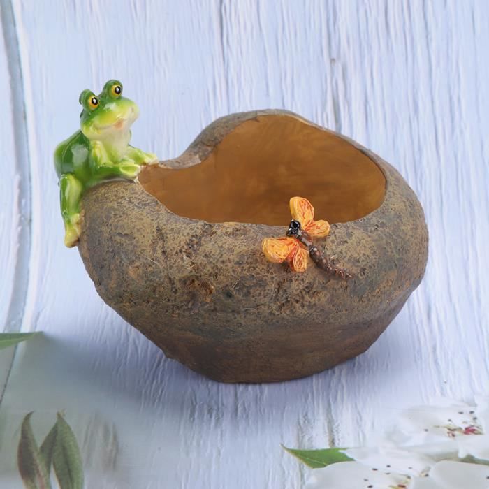 Vase Fontaine Avec Grenouille – Pot De Fleur Décoratif Pour Jardin Ou Intérieur