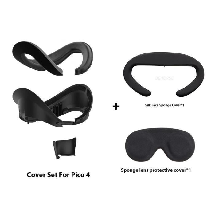 Vakdon VR Face Cover pour Quest 3, Kit 3 en 1 Interface Faciale Protection, Bleu Remplacement du