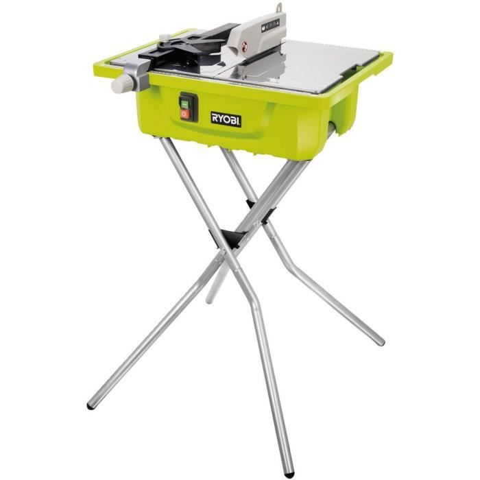 Scie coupe carrelage à eau RYOBI WS721S - 500 W - Table en inox - Disque diamant 178 mm