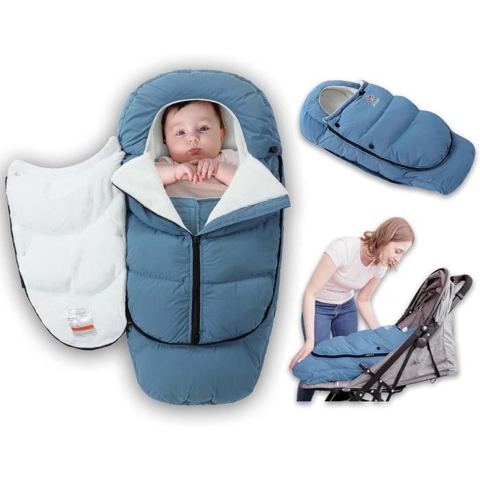 Gigoteuse Hiver Bébé 2.5 Tog - Coton Doux - Manches Amovibles - Fermeture Éclair Double Sens - 0-8 Mois (Taille S)