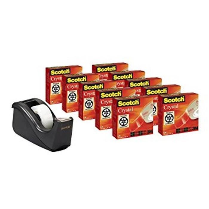 SCOTCH Lot de 10 rouleaux adhésifs Crystal - Cdiscount Beaux-Arts et ...