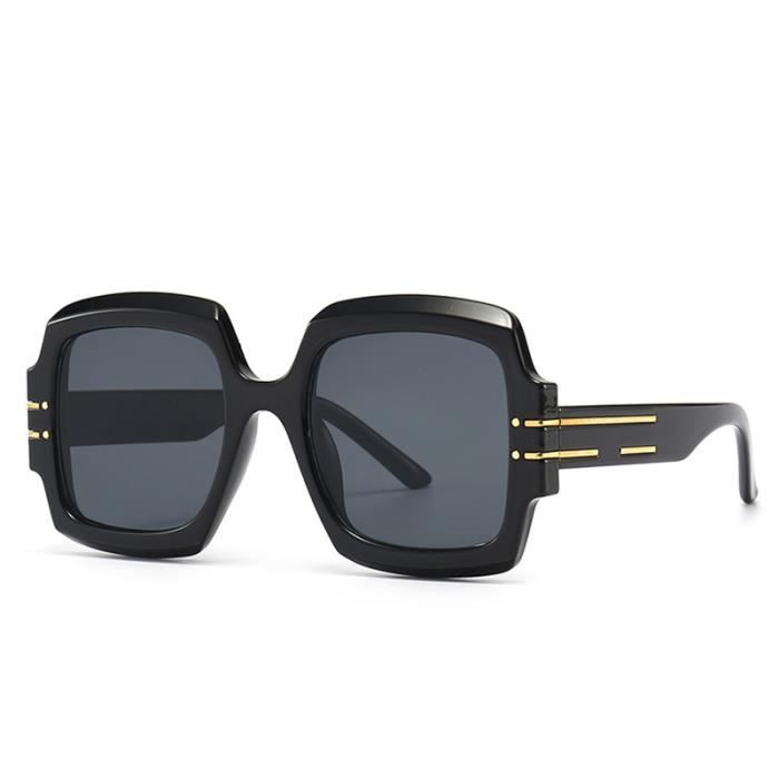 SHARPHY Lunettes de soleil femme grand cadre mode noir rétro conduire grâce haute qualité