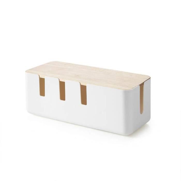 27.2x9.6x6cm blanc - Boîte de rangement de câbles, étui Anti-poussière pour  écouteurs chargeur électrique, or - Cdiscount Maison