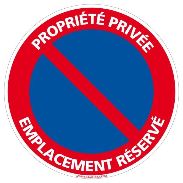 Sticker Panneau Interdiction de Stationner Propriété Privée Rouge