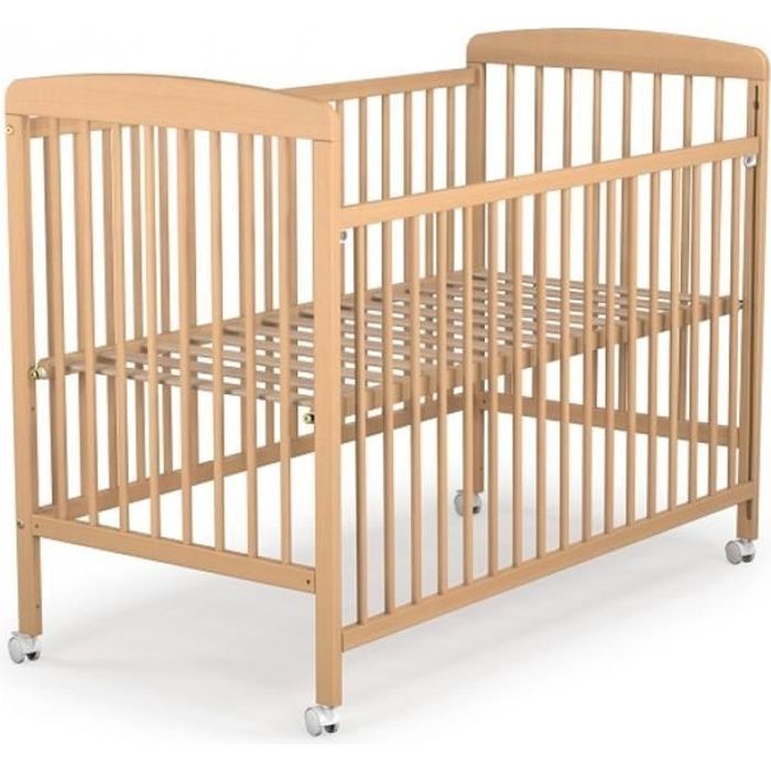 Lit Bebe Sur Roulettes Hetre 60x1 Cdiscount Puericulture Eveil Bebe