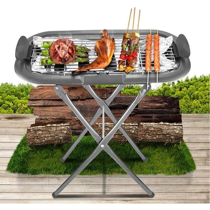 Barbecue Électrique Kochmann 2000W - Table, Intérieur/Extérieur - 5 Niveaux, Inox