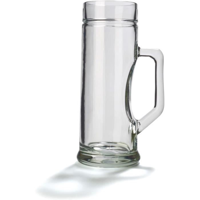 Oberglas Stölzle Mannheim Lot de 6 chopes à bière 0,5 l - En verre soda citron vert 0,5 l - Passe au lave-vaisselle