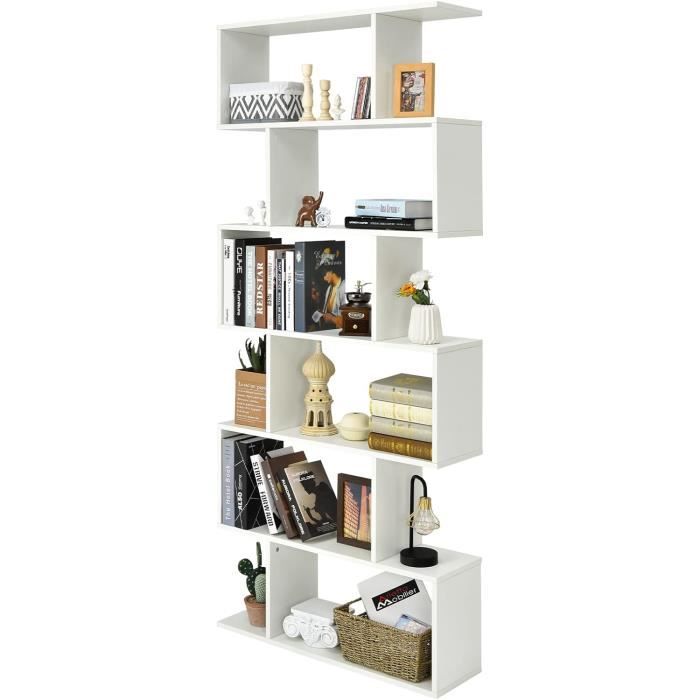 Abaodam Bibliothèque Miniature En Bois Blanc – Meuble De Poupée Réaliste 17,6x13,1x4,3 Cm