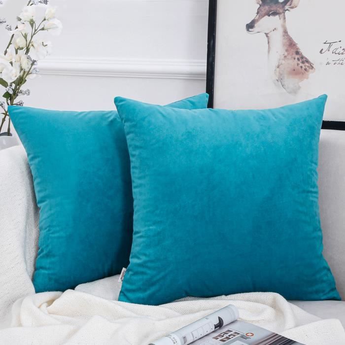 coussin turquoise