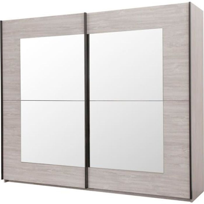 Armoire 2 portes coulissantes 250 cm YANN L 250 x l 67 x H 216