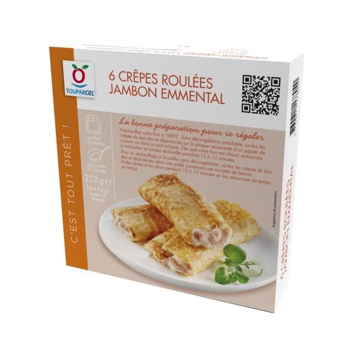 6 crêpes surgelées jambon emmental 252 g Cdiscount Au quotidien