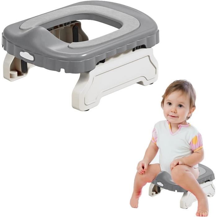 Siège Toilette Enfant Pliable - Pot Portable Voyage Avec Sacs Jetables - Design Lion