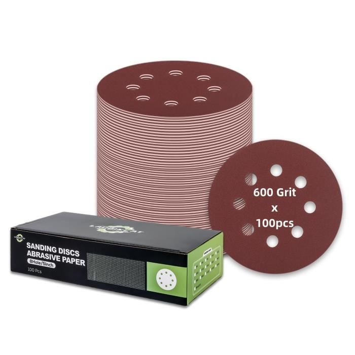 70 Disques Abrasifs 125 Mm Grain P80 - 8 Trous - Pour Ponceuse Excentrique - Ponçage Bois Et Métal - 13
