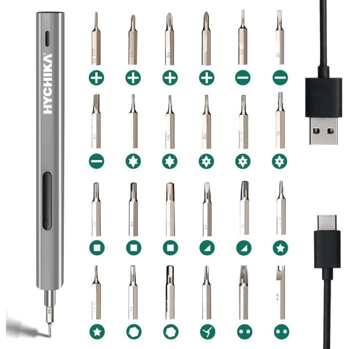 Set Tournevis De Précision électrique - 20 Embouts - Mini Tournevis Magnétique Sans Fil