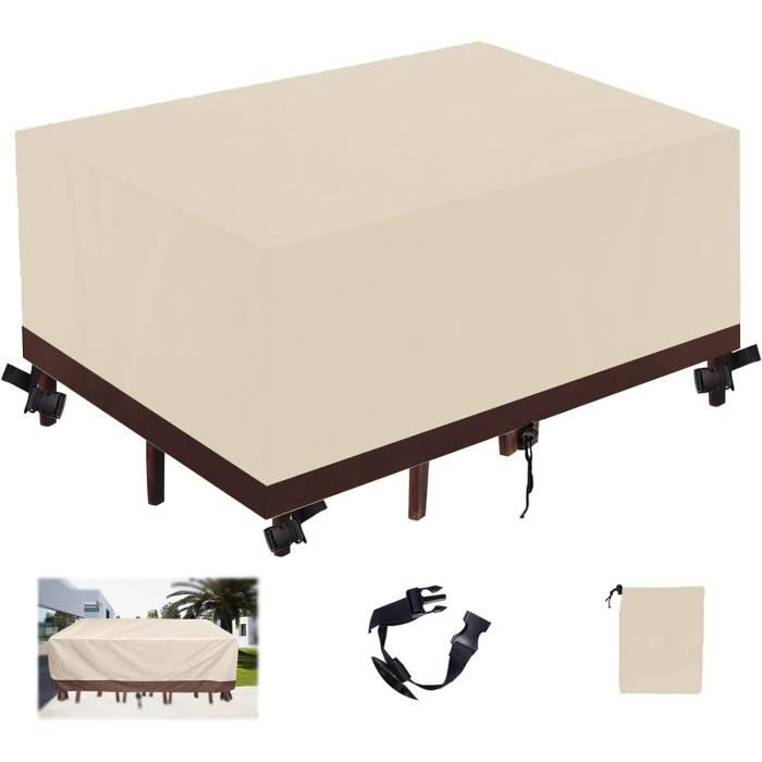 Housse Table De Jardin 135x90x75cm – Imperméable 420D Oxford | Protection Meubles Extérieur