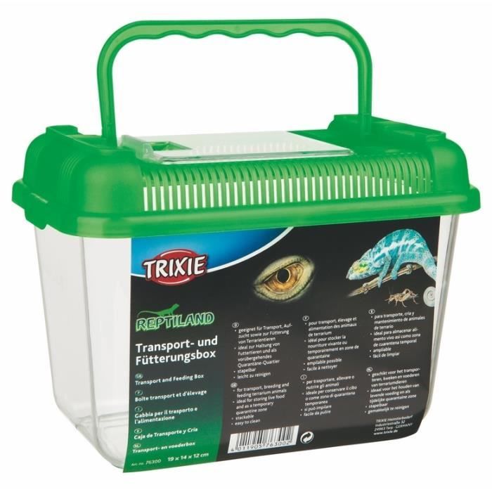 Boîte alimentaire et de transport - TRIXIE - 76304 - 38×14×24 cm - Noir/Blanc - Ouverture latérale