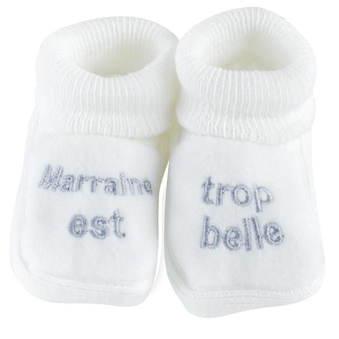 Chaussons brod s b b Mixte TROIS KILOS SEPT Blanc