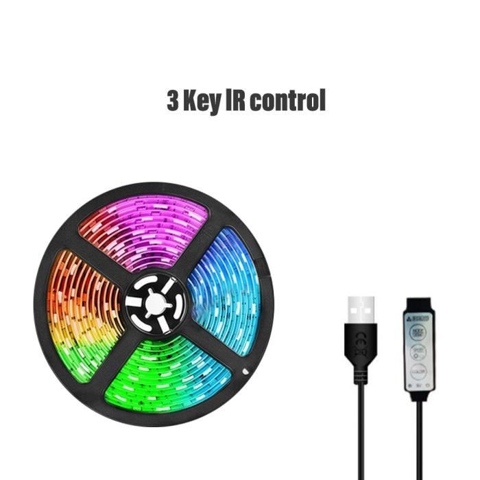 Bande LED RGB 5050 Bluetooth - Contrôle Par Appli - Alimentation 5V/USB - Intérieur