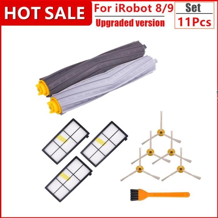 10 Brosses Latérales De Rechange Pour Robot Aspirateur - Compatible V8, V8S, X750, V80, Etc. - Lot économique