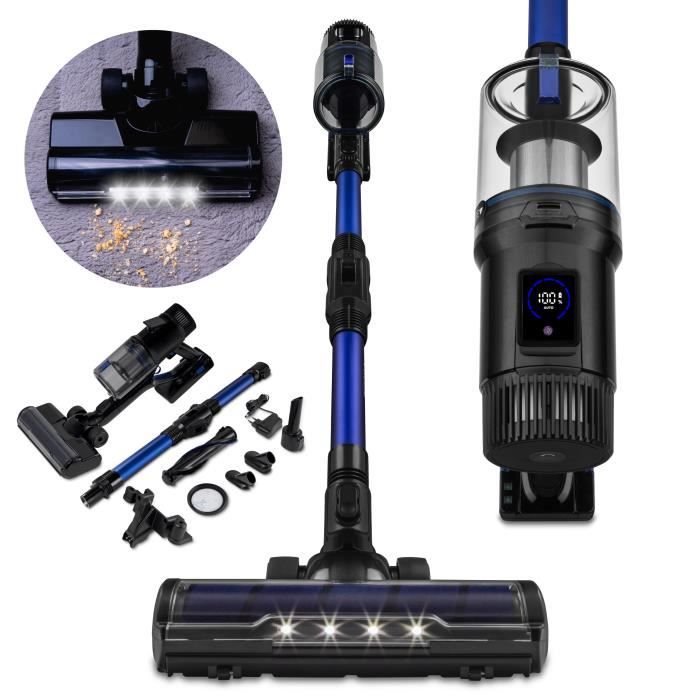 Aspirateur balai sans fil ZEEGMA Zonder Klaar - 60 min - Technologie cyclonique - 400 W - Pliable - LED - Zeegma