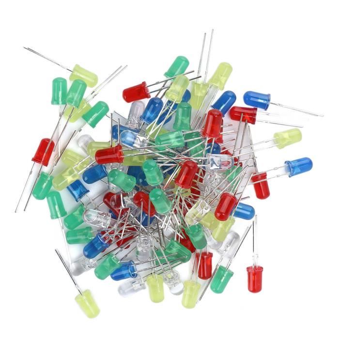 Lot De 100 LED 3mm Multicolores - Marque Funduino, Neuf, Pour Projets électroniques