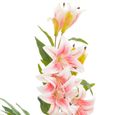 2247|FLASH| Plante artificielle à herbe Déco. Interieur Arbre- Fleur Artificielle Herbe DE Haute qualité Lysavec pot Rose 90 cm-1