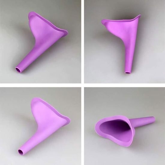 Urinoir Portable En Silicone Pour Femme - Entonnoir Pliable Avec Sac De Transport, Pour Randonnée, Camping - 1