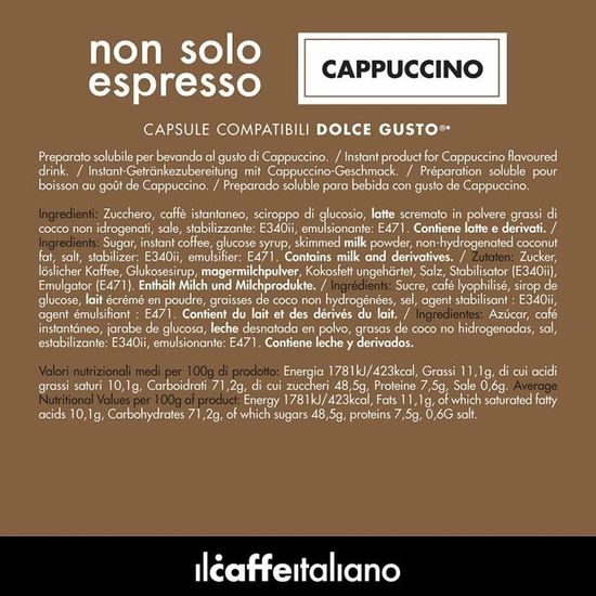 Acheter Lavazza Dolce Gusto capsules CAPPUCCINO (2x8pc) en ligne