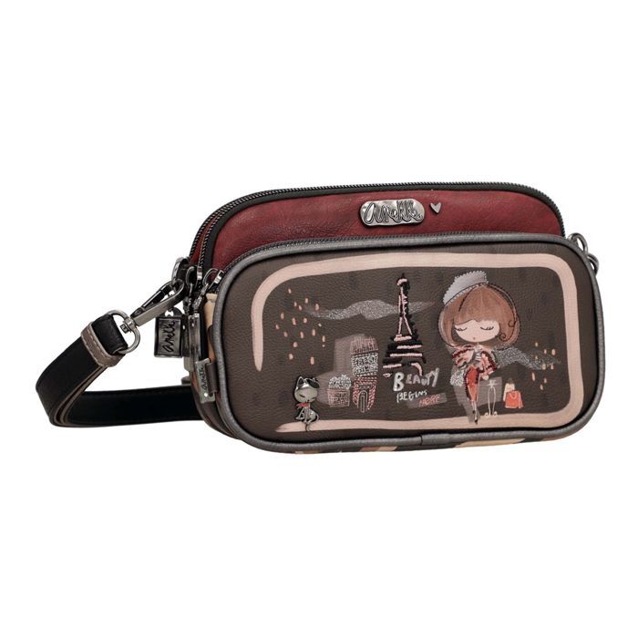Sac à Bandoulière Anekke Memories, Multicolore Taupe Et Marron Clair, Taille L