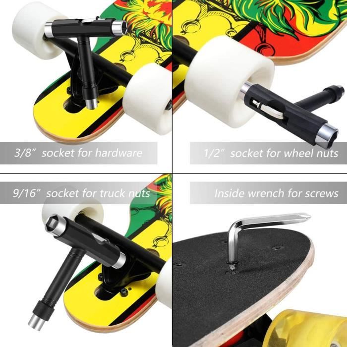 Outil de Skate Multifonction Portable en T, Tournevis Cruciforme de Type L,  avec 8 Clous De Pont De Skateboard, Outils pour Skateb - Achat / Vente  SKATEBOARD - Cdiscount